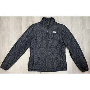 The North Face ThermoBall Jacket Womens S Black Quilted Full Zip Puffer Casual